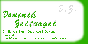 dominik zeitvogel business card